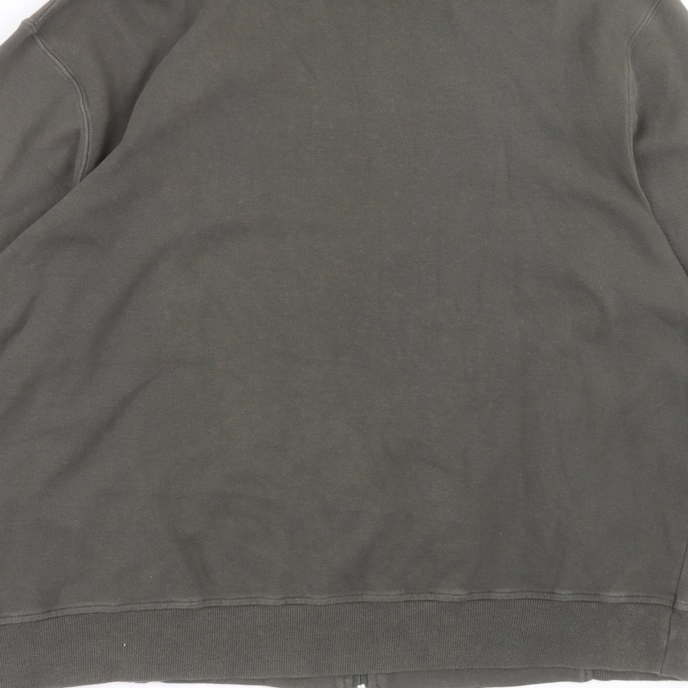 Bench Mens Green  Cotton Full Zip Sweatshirt Size 2XL