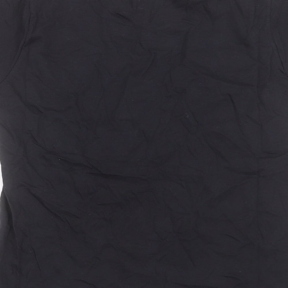 Peacocks Womens Black  Cotton Basic T-Shirt Size L Crew Neck - Mickey Mouse