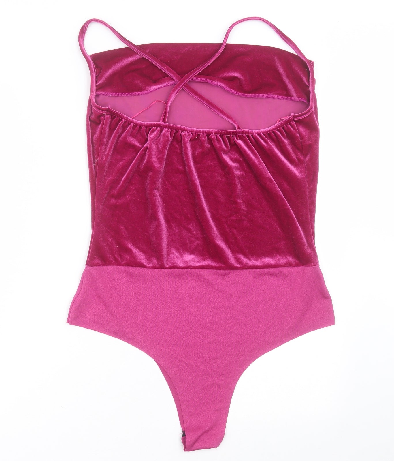 Quiz Womens Purple  Polyester Bodysuit One-Piece Size 14  Button - Cross Back