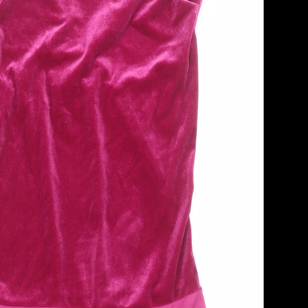 Quiz Womens Purple  Polyester Bodysuit One-Piece Size 14  Button - Cross Back