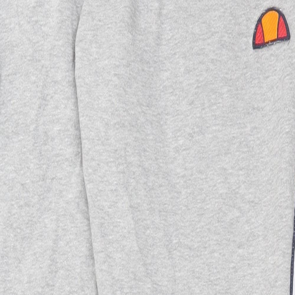 ellesse Womens Grey  Cotton Jogger Trousers Size 12 L30 in Regular Tie