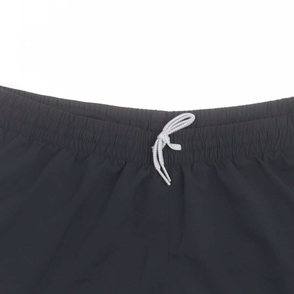 adidas Womens Black  Polyester Sweat Shorts Size M L3 in Regular Tie