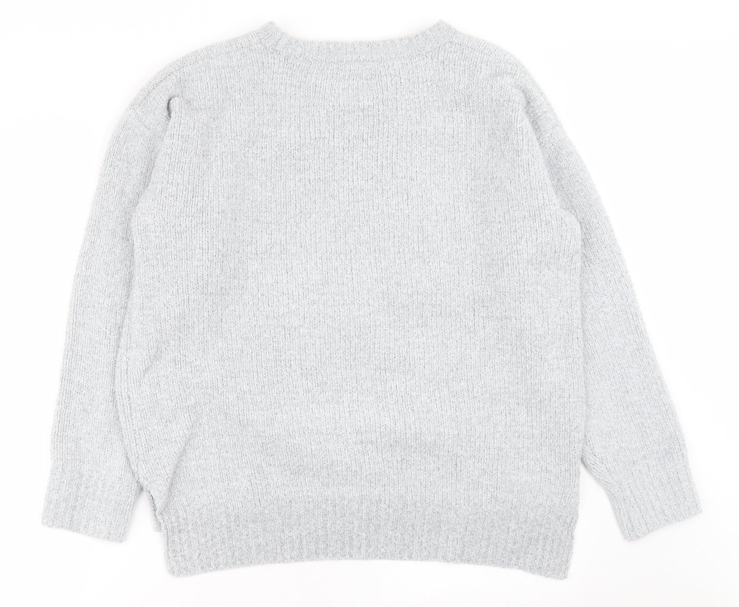 F&F Womens Grey Crew Neck  Polyester Pullover Jumper Size 14   - christmas Jumper