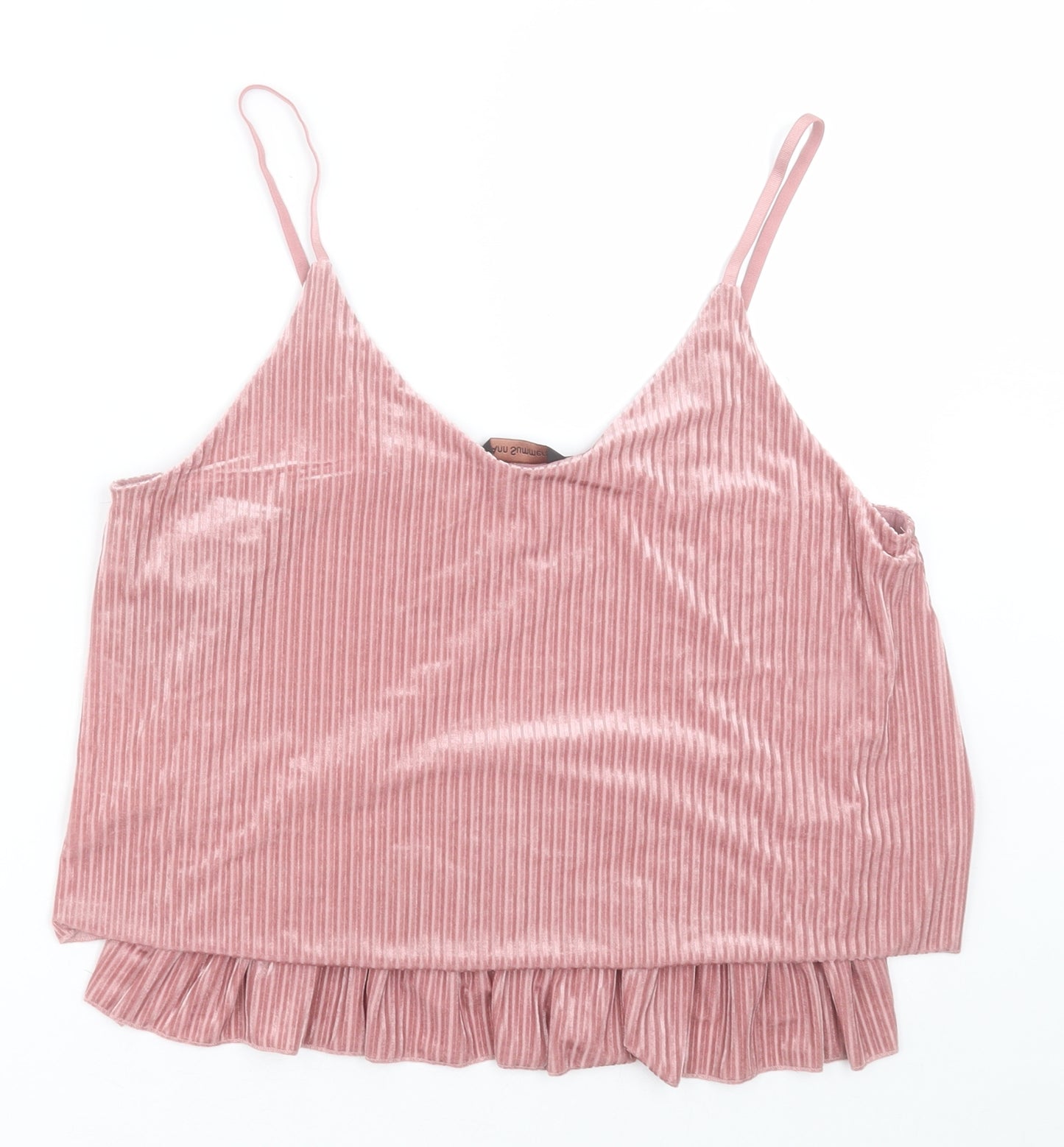 Ann Summers Womens Pink  Polyester Camisole Tank Size 12 V-Neck