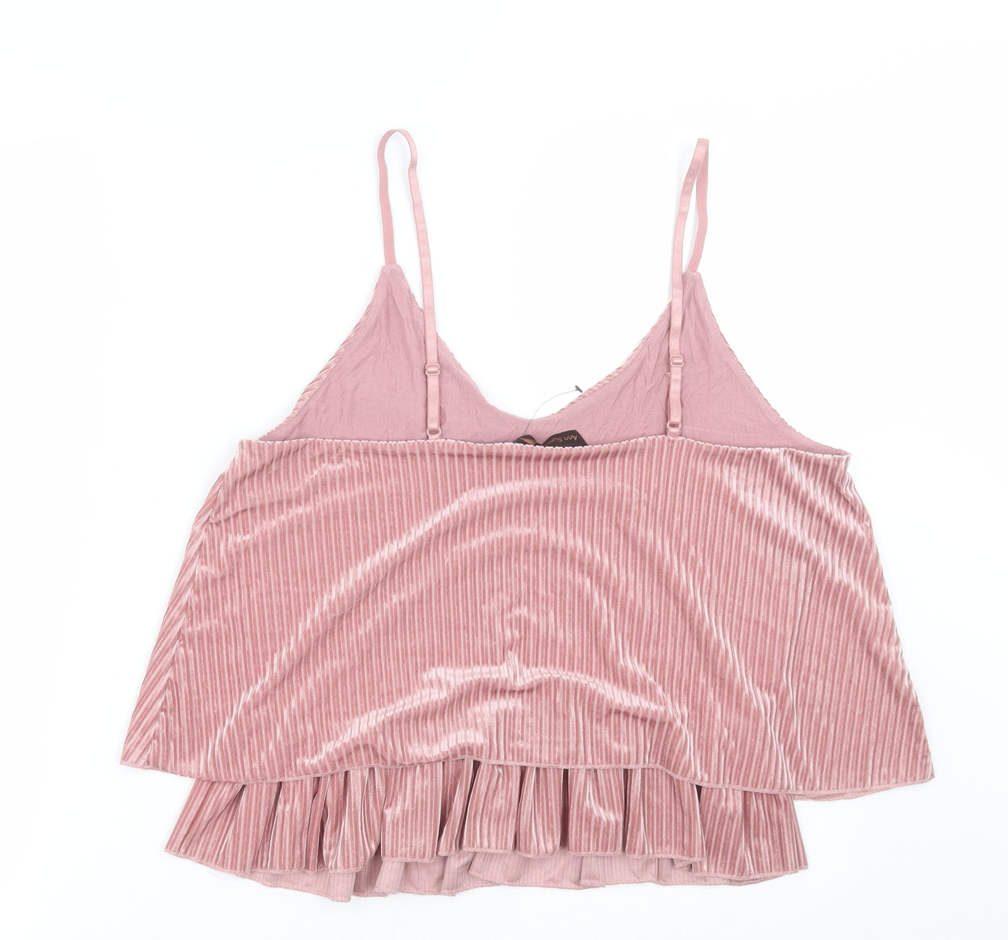 Ann Summers Womens Pink  Polyester Camisole Tank Size 12 V-Neck
