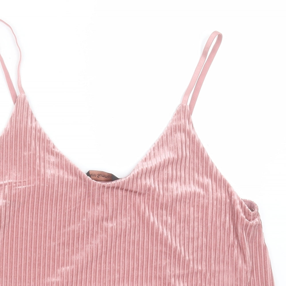 Ann Summers Womens Pink  Polyester Camisole Tank Size 12 V-Neck