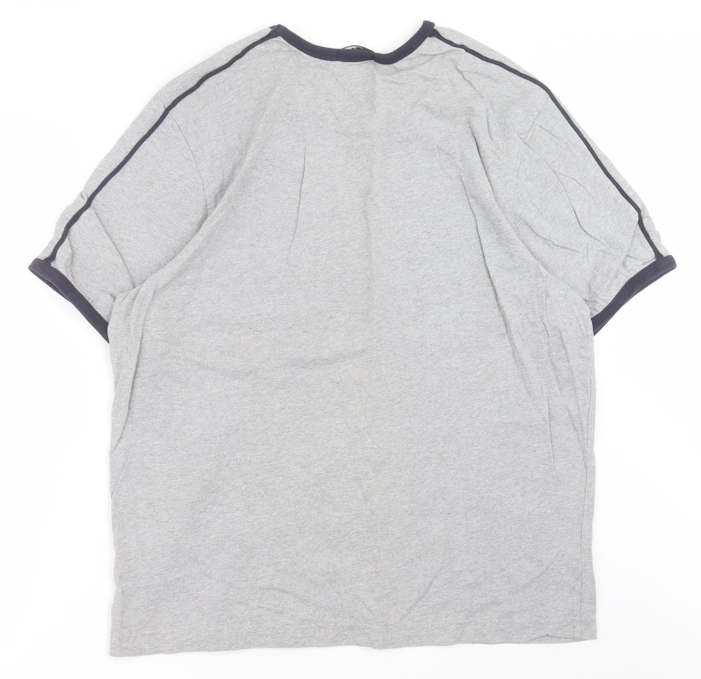 George Mens Grey  Cotton  T-Shirt Size L Crew Neck