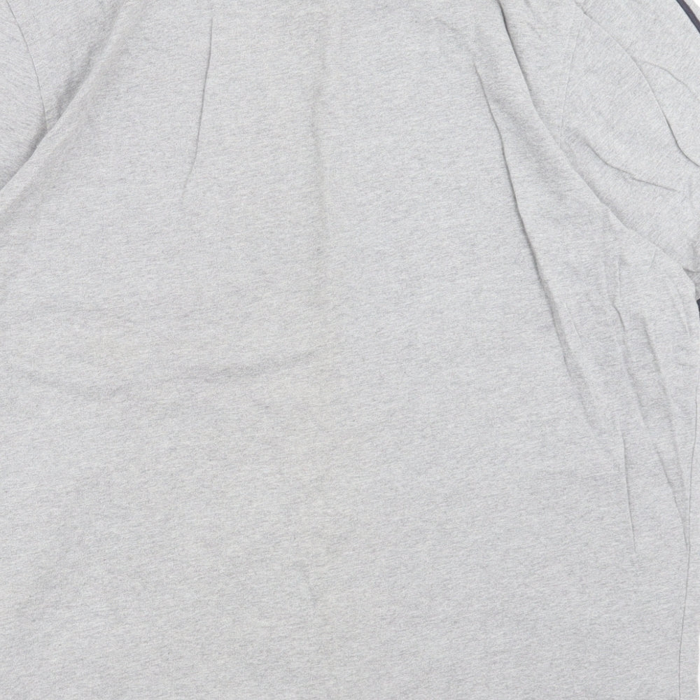 George Mens Grey  Cotton  T-Shirt Size L Crew Neck