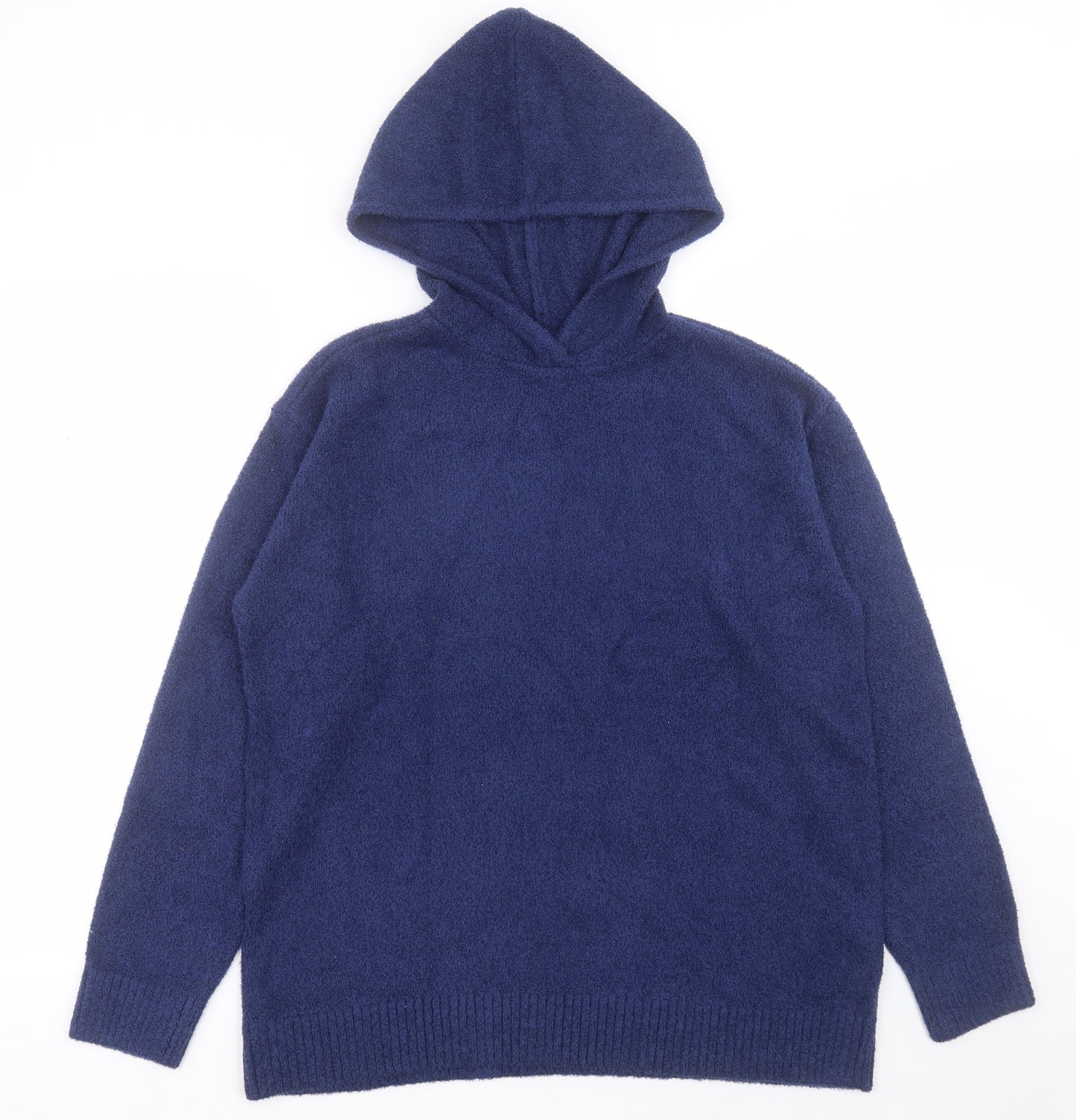 Landsend Mens Blue  Acrylic Pullover Hoodie Size M