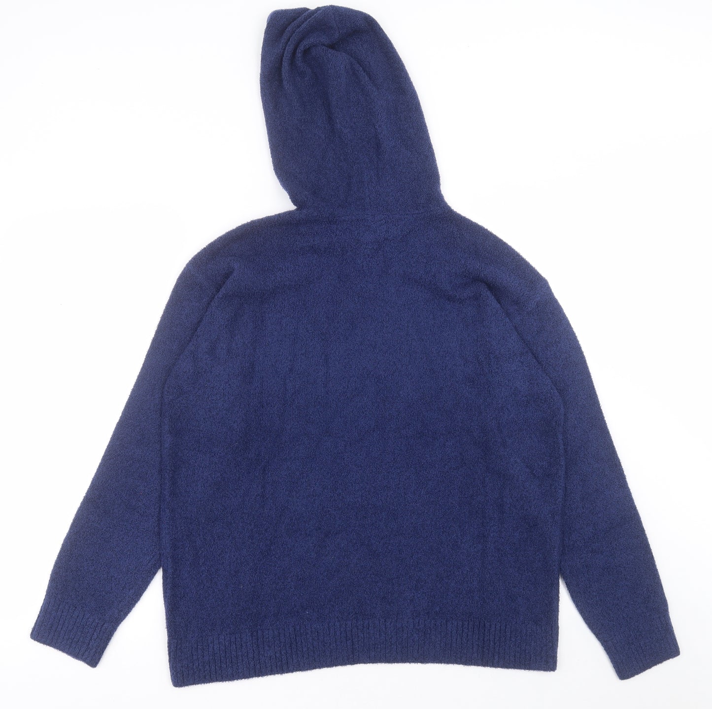 Landsend Mens Blue  Acrylic Pullover Hoodie Size M