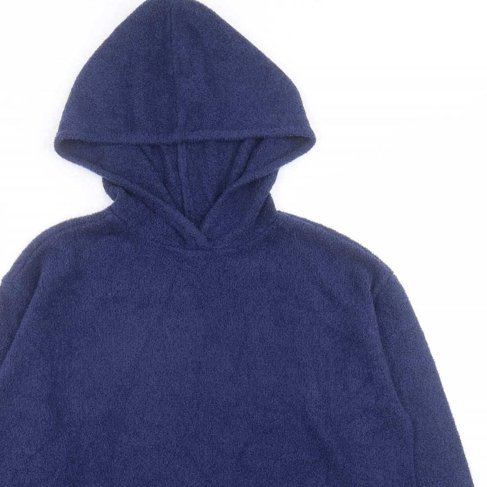 Landsend Mens Blue  Acrylic Pullover Hoodie Size M
