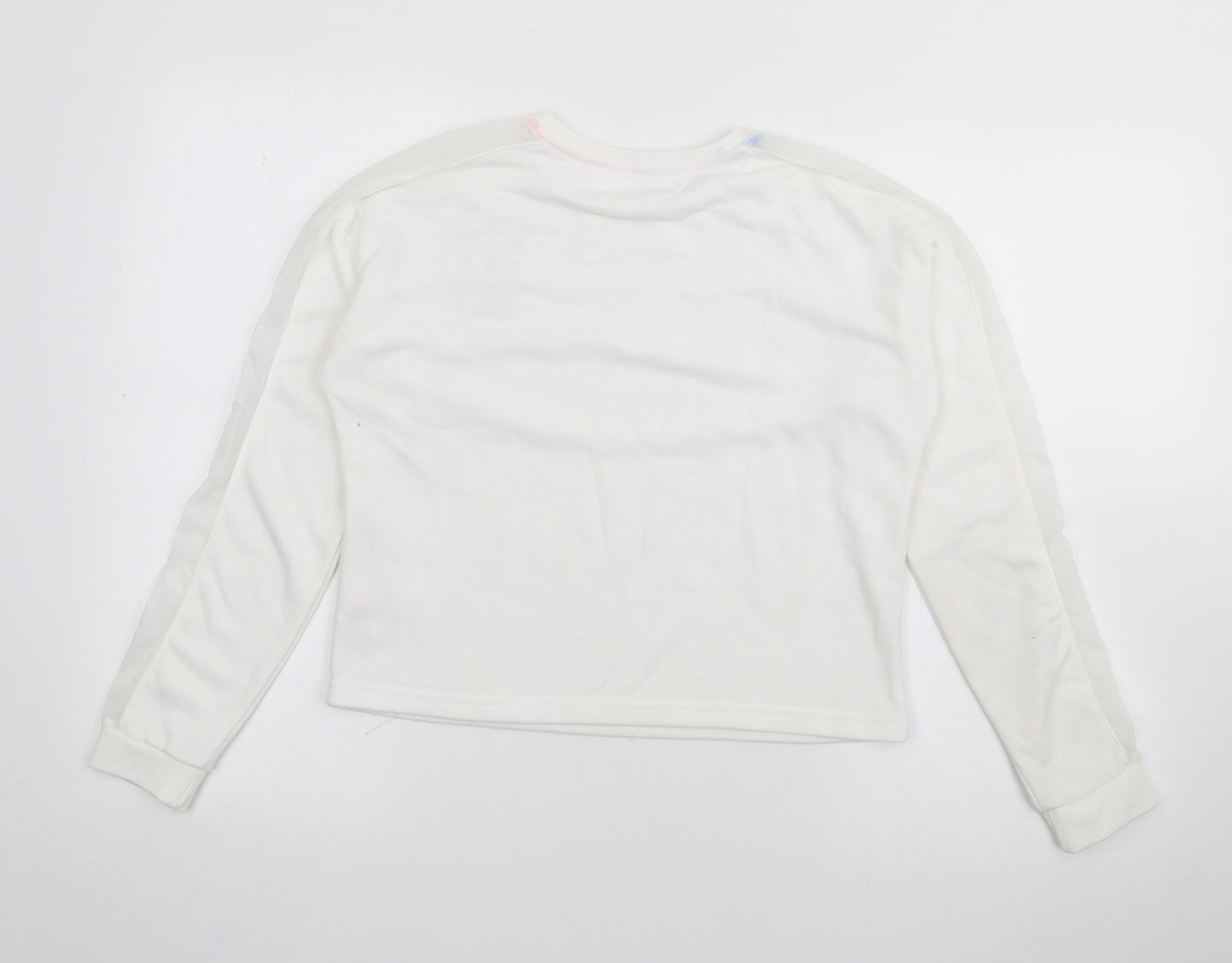 Primark Girls White  Cotton Pullover Sweatshirt Size 11-12 Years