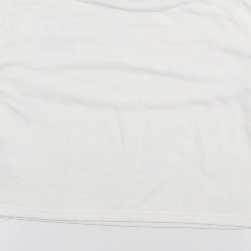 Primark Girls White  Cotton Pullover Sweatshirt Size 11-12 Years