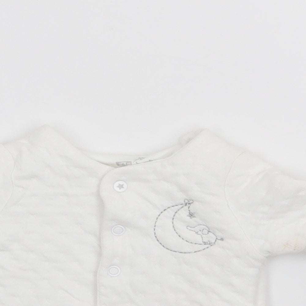 F&F Baby White   Jacket  Size Preemie   Snap