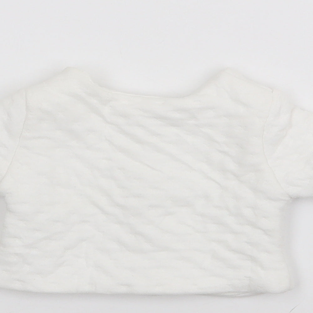 F&F Baby White   Jacket  Size Preemie   Snap