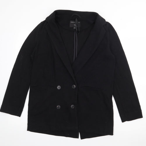 Dorothy Perkins Womens Black  Cotton Jacket Blazer Size 12