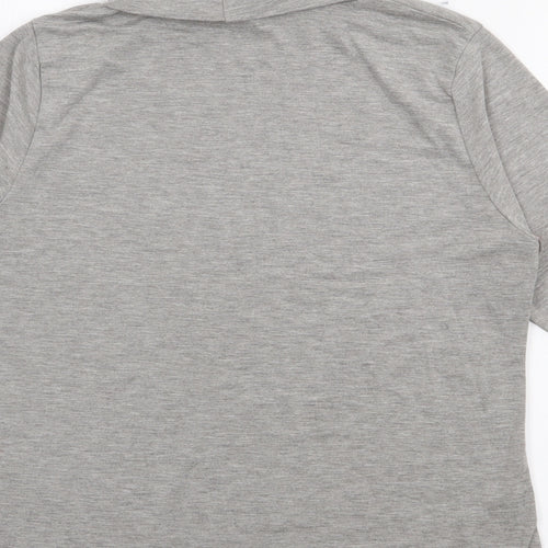 Boohoo Womens Grey High Neck  Polyester Pullover Jumper Size 14