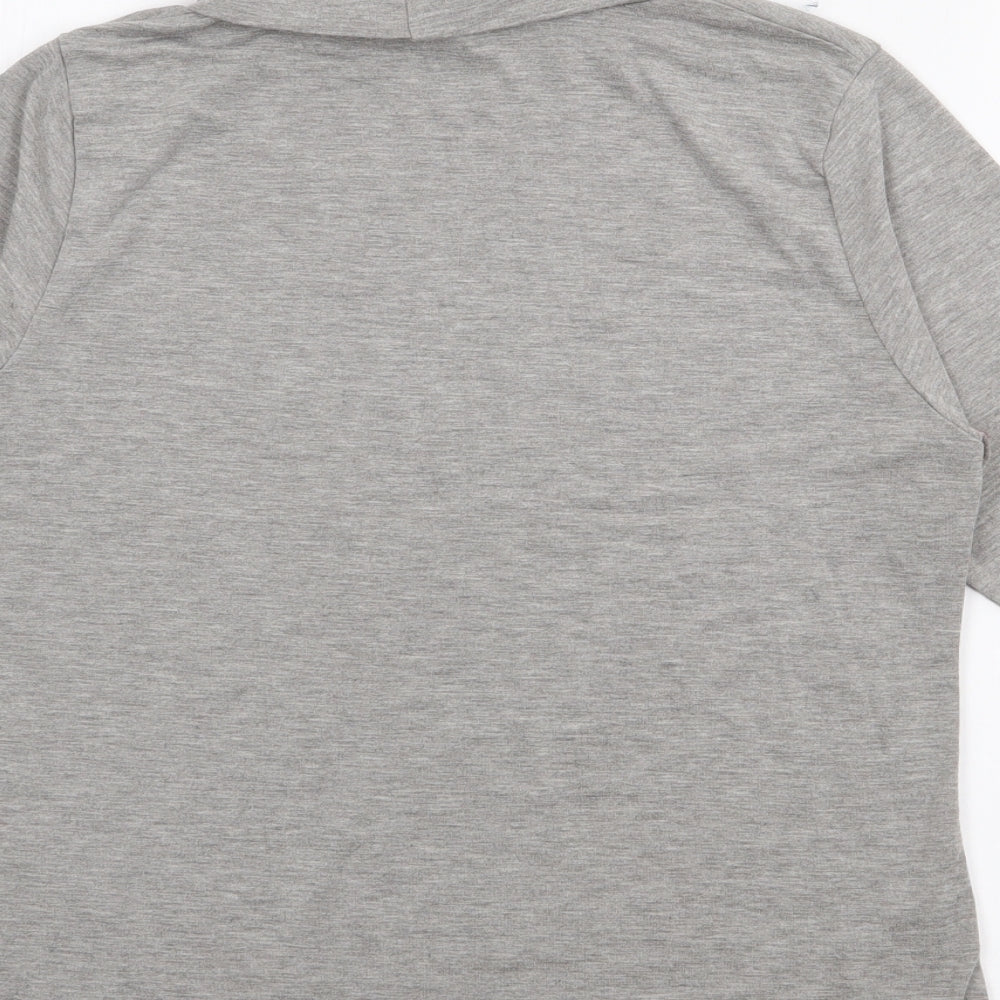 Boohoo Womens Grey High Neck  Polyester Pullover Jumper Size 14