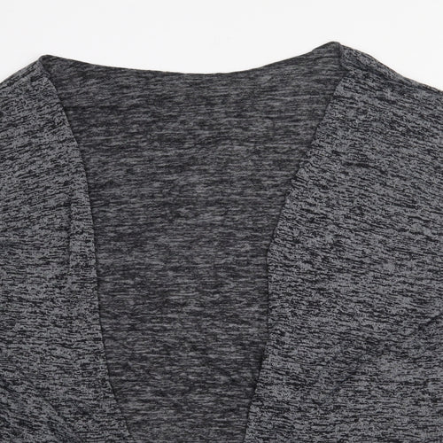 Preworn Womens Grey V-Neck  Viscose Cardigan Jumper Size M