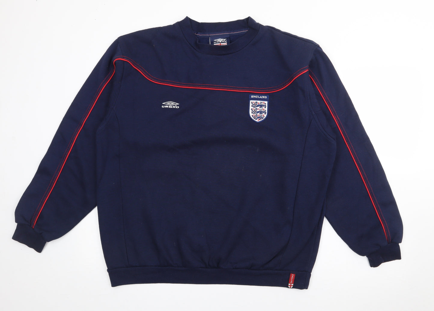 Umbro Mens Blue  Cotton Pullover Sweatshirt Size L