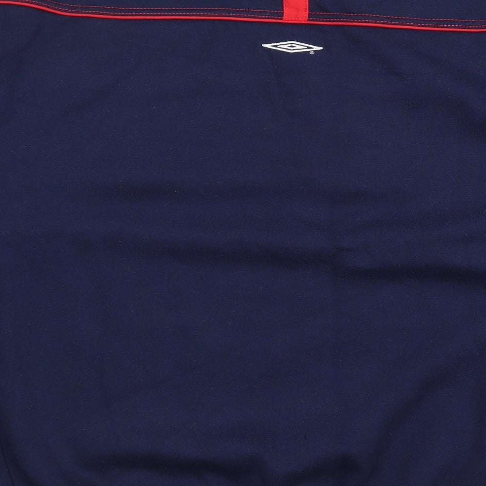 Umbro Mens Blue  Cotton Pullover Sweatshirt Size L