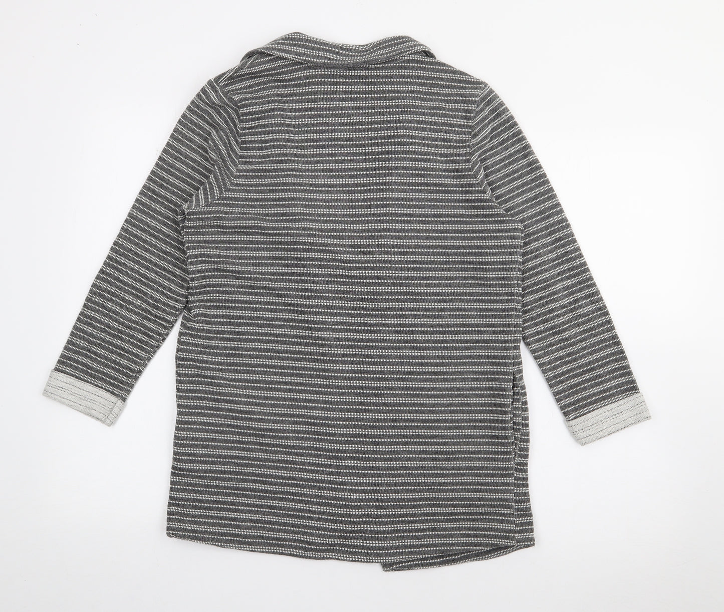 NEXT Womens Grey Striped Polyester Jacket Blazer Size 10