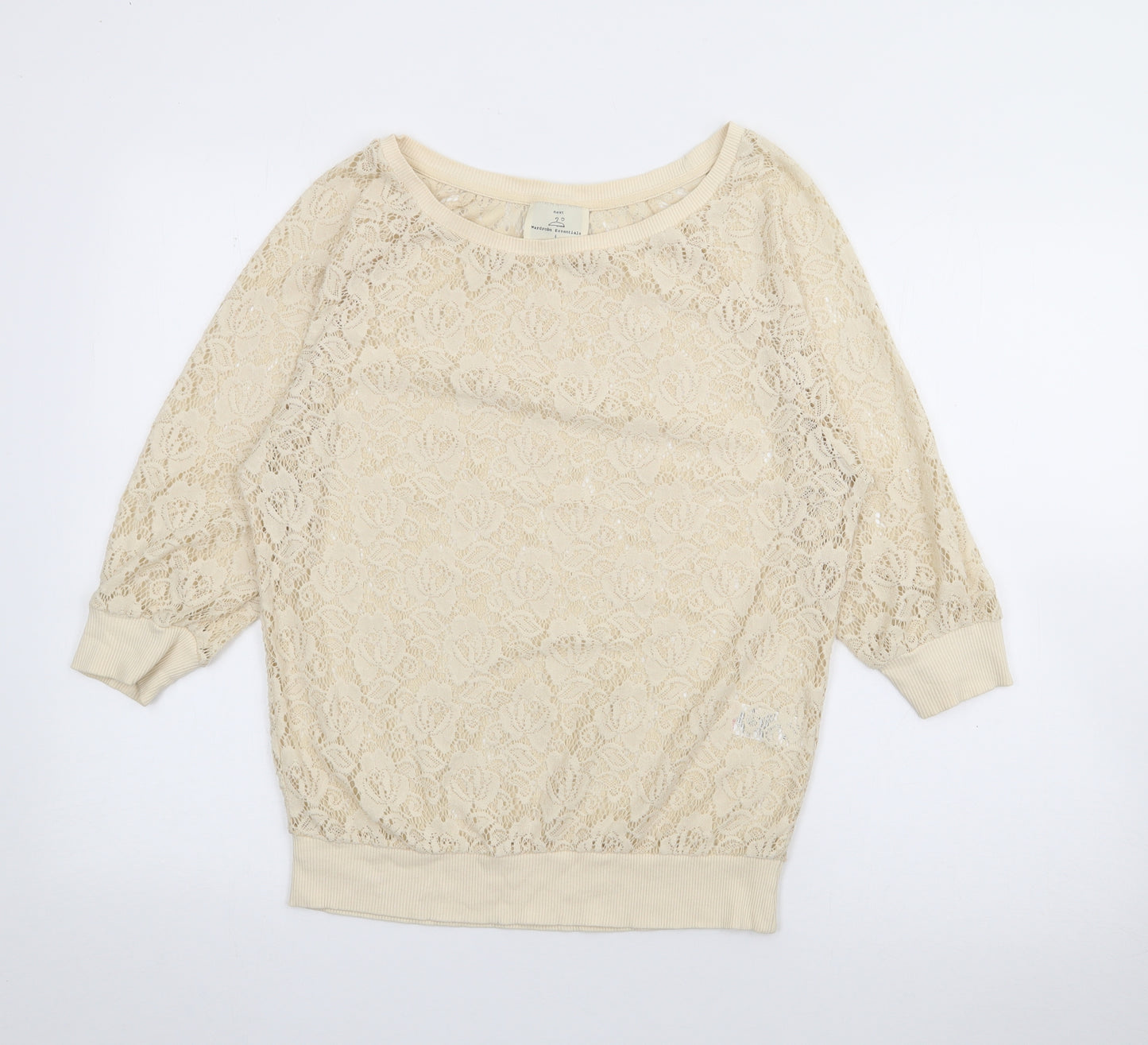 NEXT Womens Ivory Boat Neck  Polyester Pullover Jumper Size 6