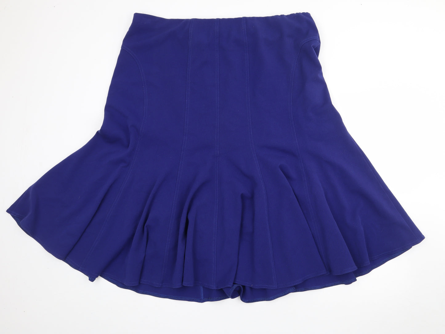 Hudson & Onslow Womens Blue  Polyester Trumpet Skirt Size 24   Zip
