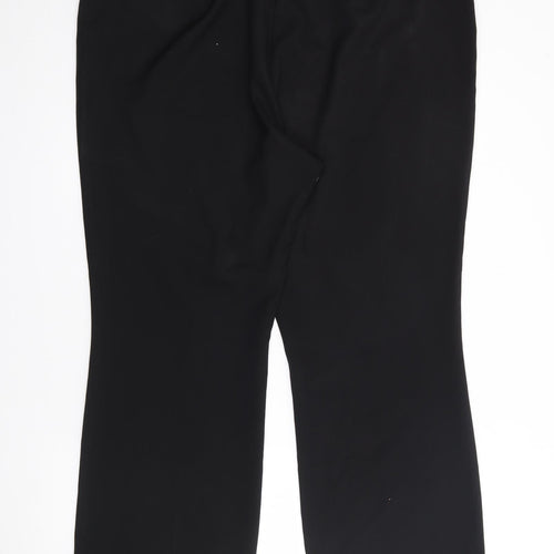 Papaya Womens Black  Polyester Trousers  Size 12 L27 in Regular