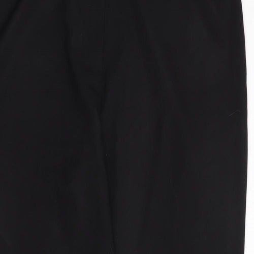 Papaya Womens Black  Polyester Trousers  Size 12 L27 in Regular