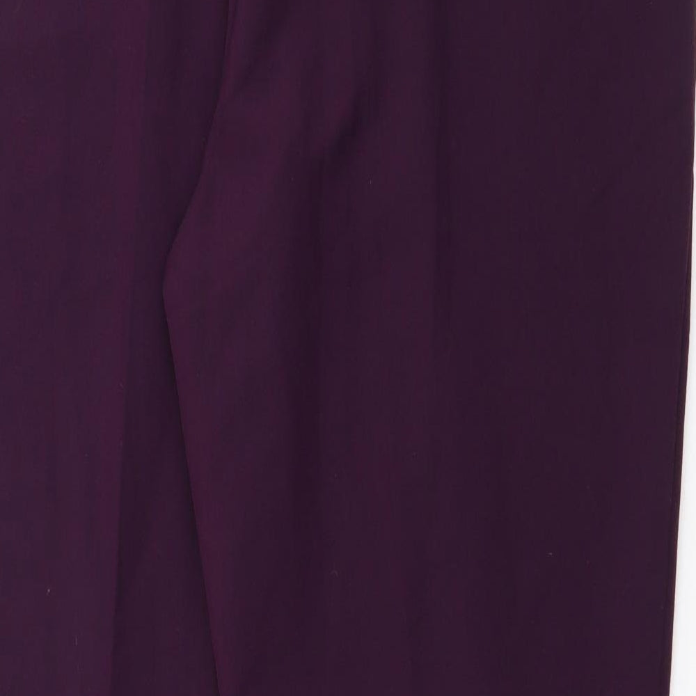Bonmarché Womens Purple  Polyester Trousers  Size 16 L28 in Regular