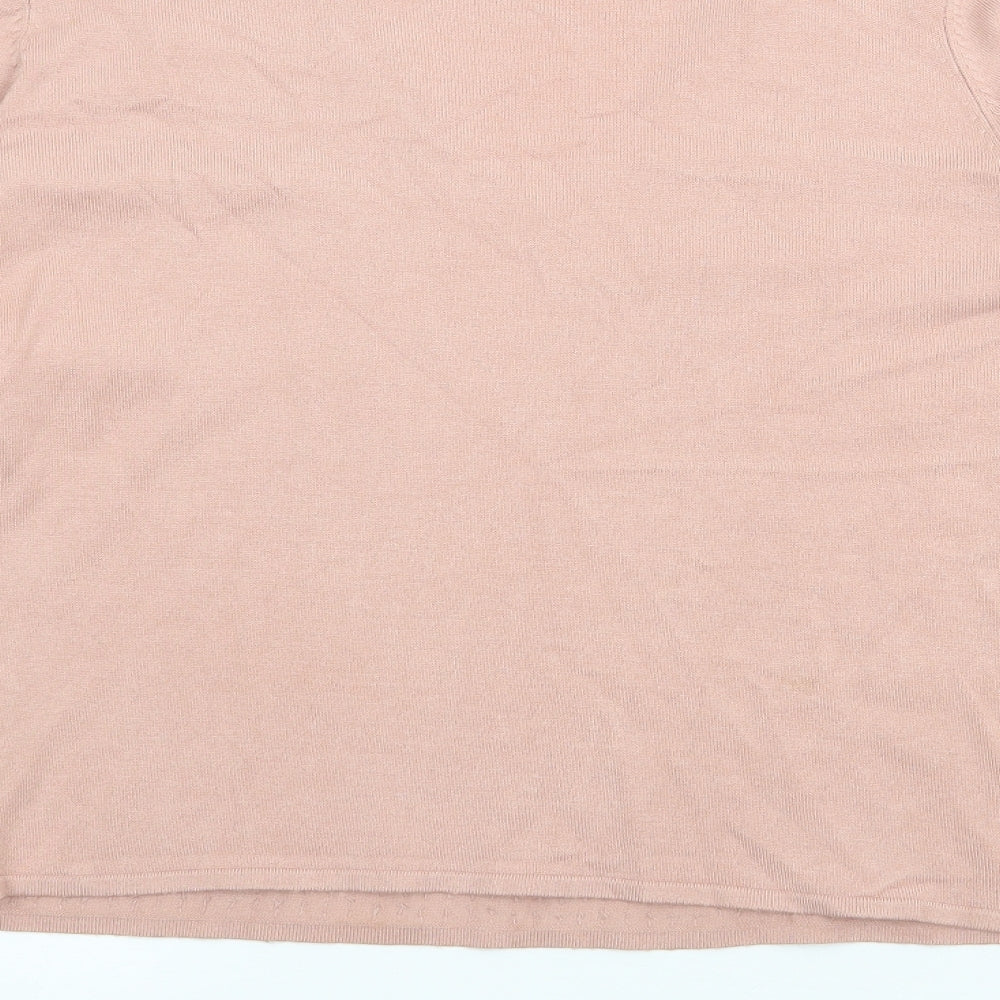 Gerard Darel  Womens Pink V-Neck  Viscose Pullover Jumper Size 12