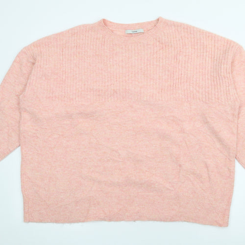 George Womens Pink Crew Neck  Polyester Pullover Jumper Size XL