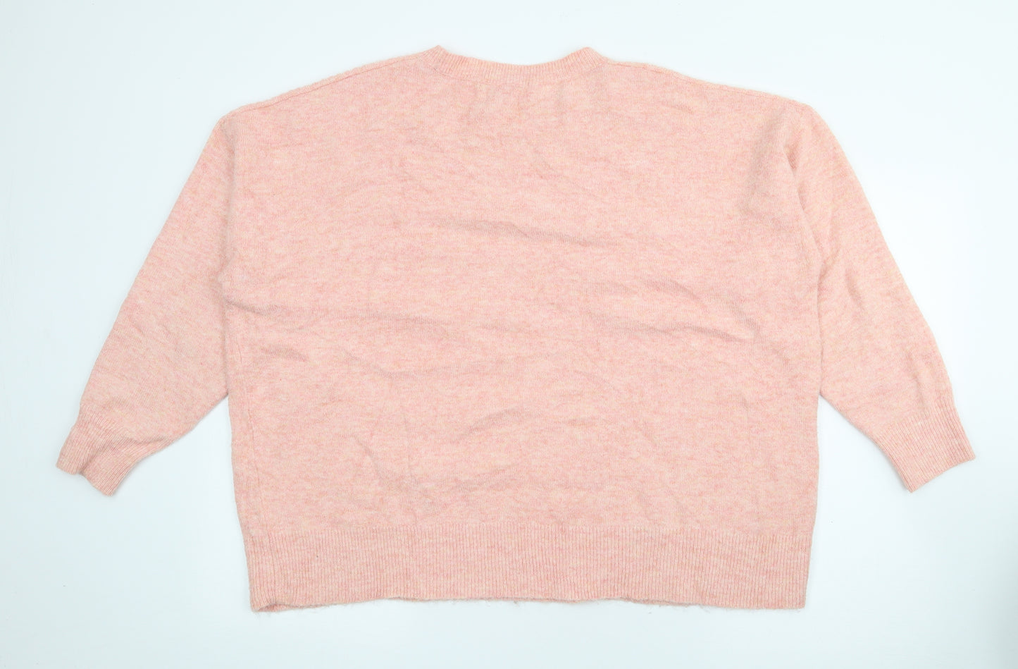 George Womens Pink Crew Neck  Polyester Pullover Jumper Size XL