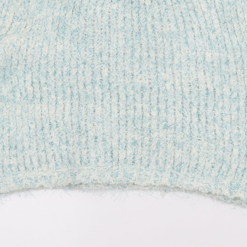 F&F Womens Blue Crew Neck  Viscose Pullover Jumper Size 8