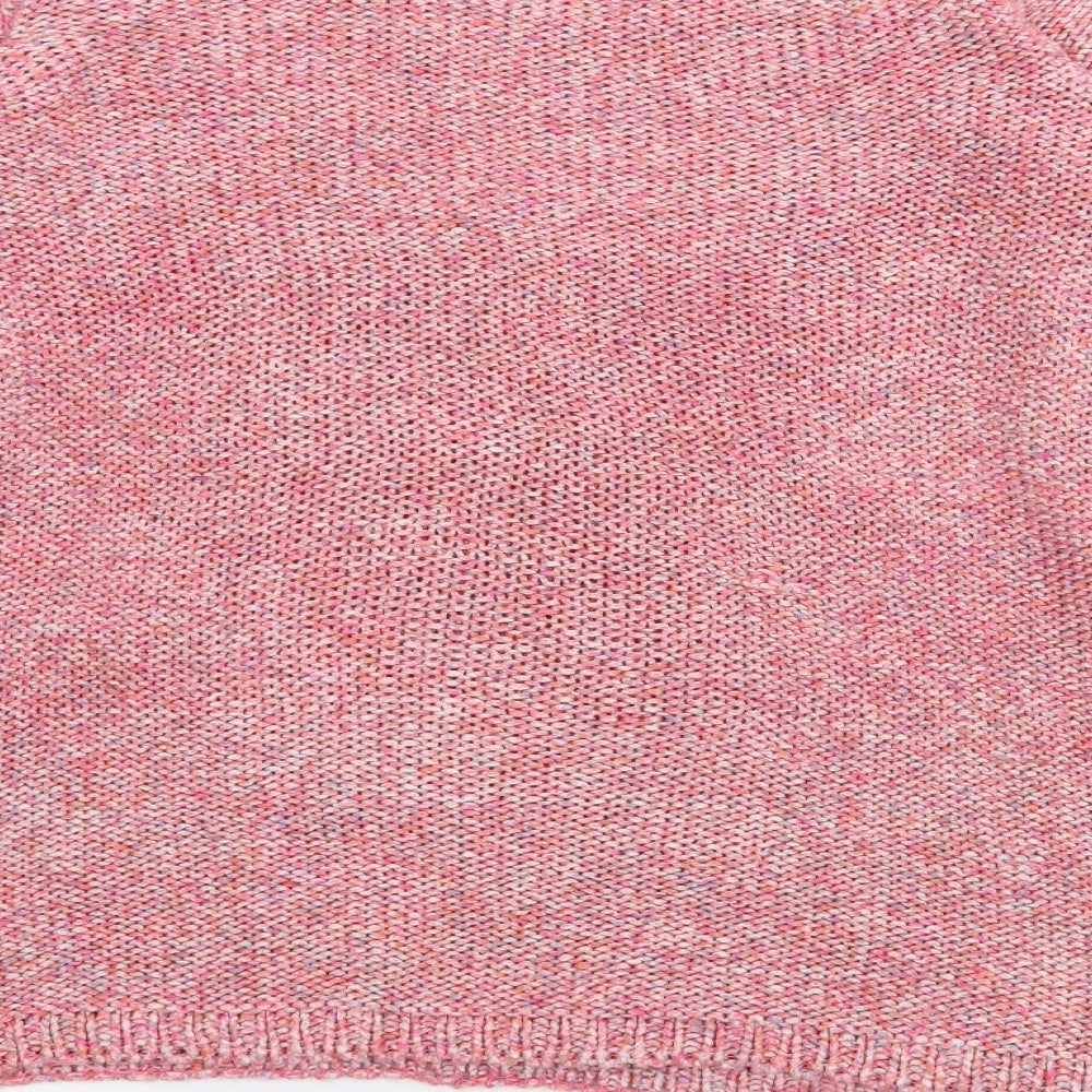 Country Rose Womens Pink Crew Neck  Acrylic Pullover Jumper Size S