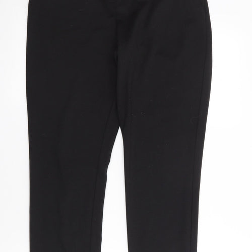 Classic Womens Black  Polyester Trousers  Size 14 L25 in Regular