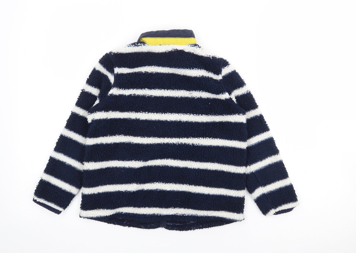 Marks and Spencer Boys Blue Striped  Jacket  Size 5-6 Years  Zip