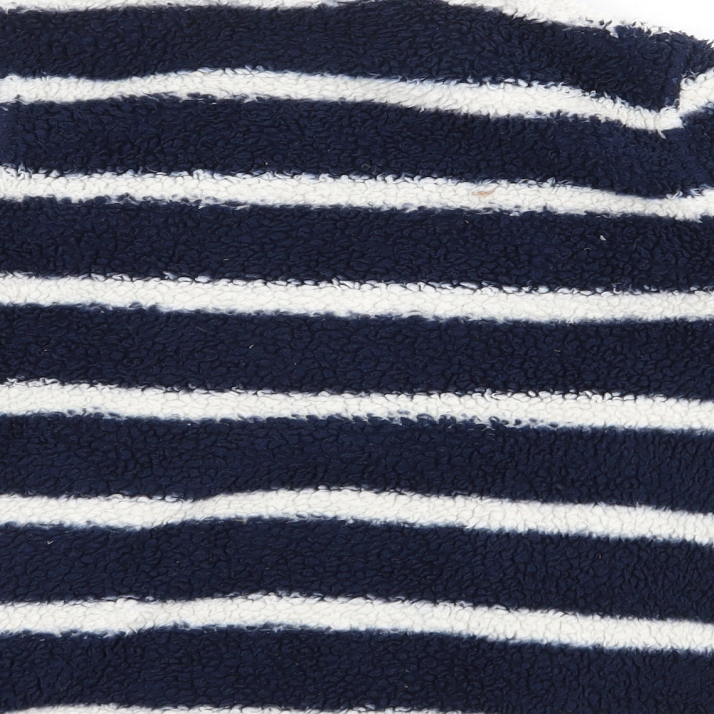 Marks and Spencer Boys Blue Striped  Jacket  Size 5-6 Years  Zip
