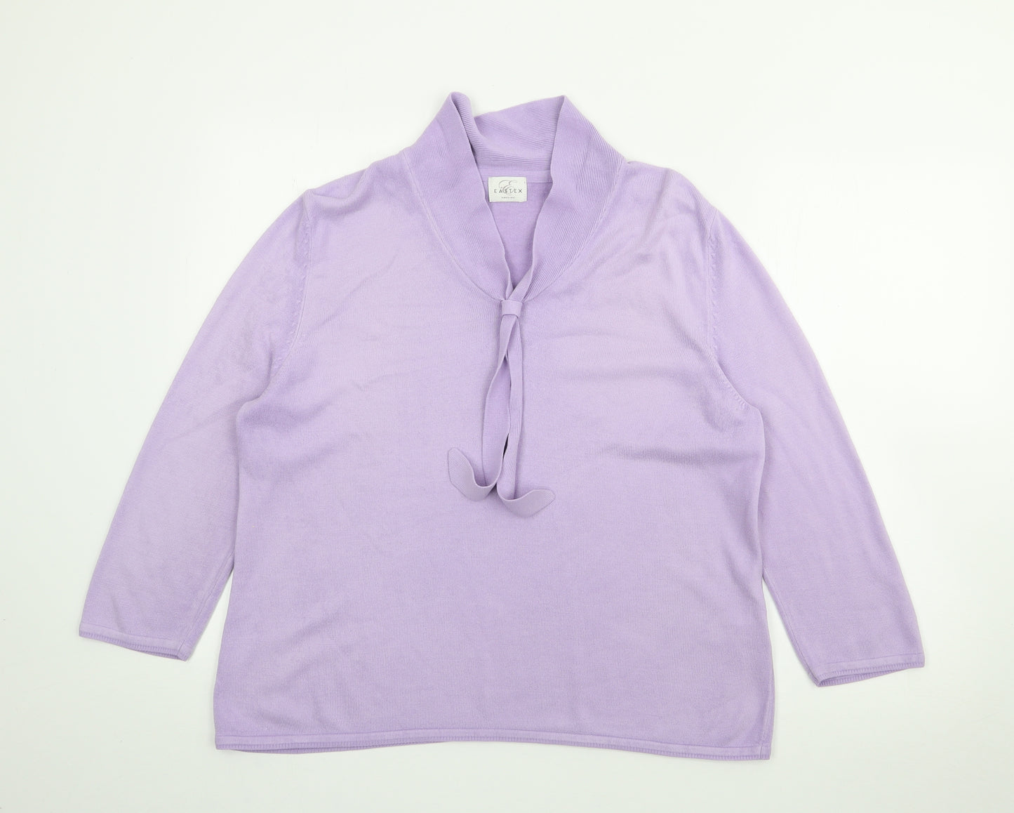 Eastex Womens Purple Roll Neck  Acrylic Pullover Jumper Size 14