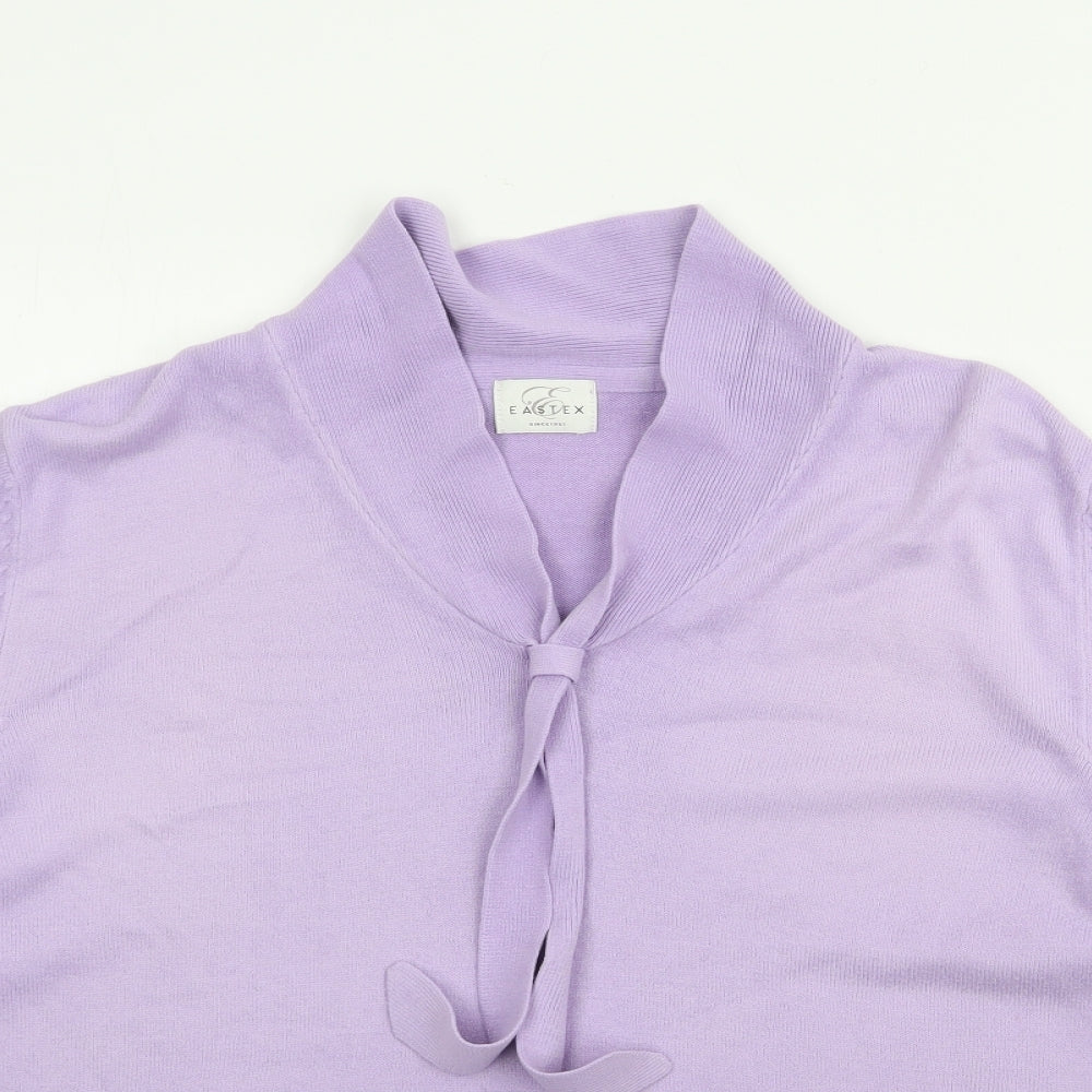 Eastex Womens Purple Roll Neck  Acrylic Pullover Jumper Size 14