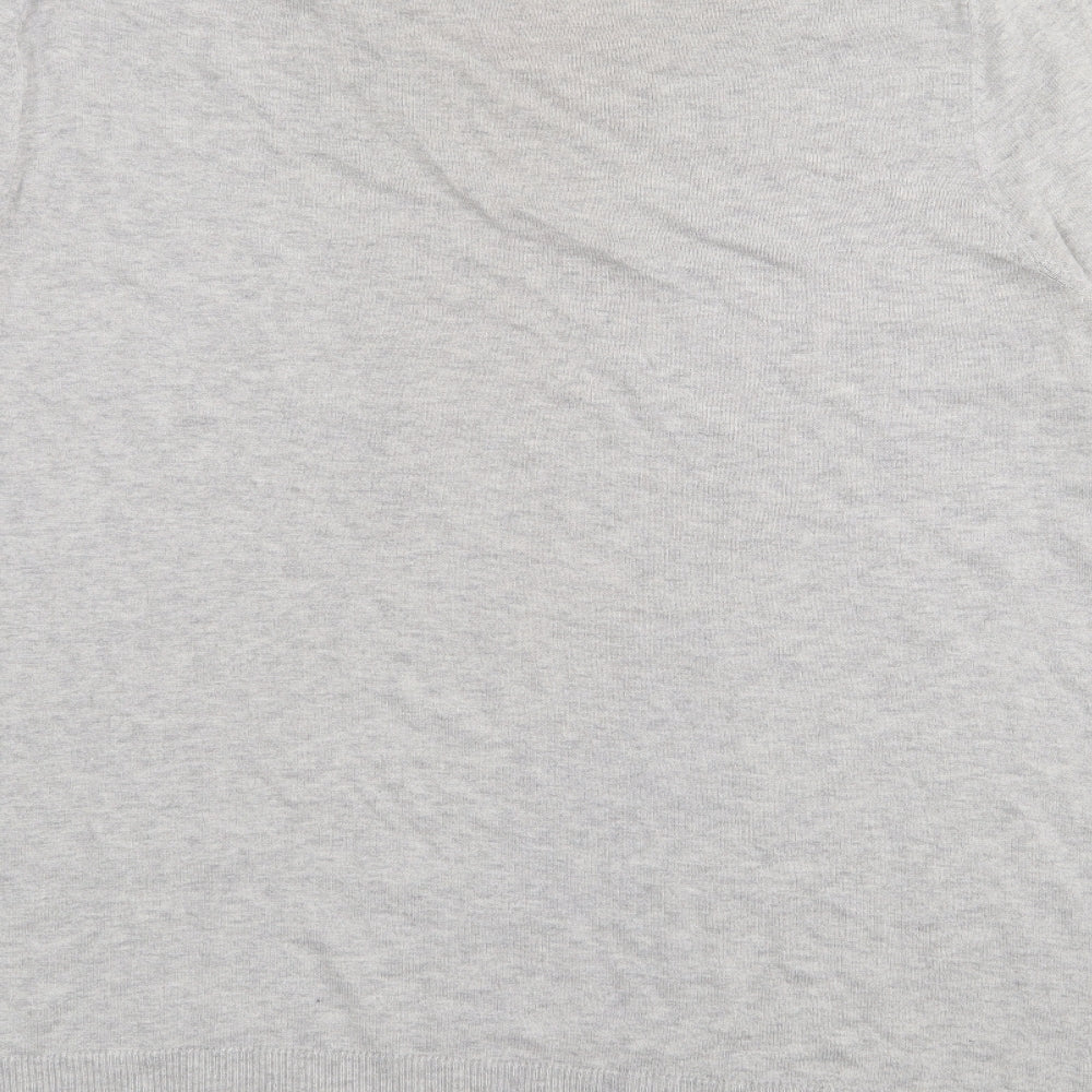 NEXT Womens Grey Crew Neck  Cotton Pullover Jumper Size 20