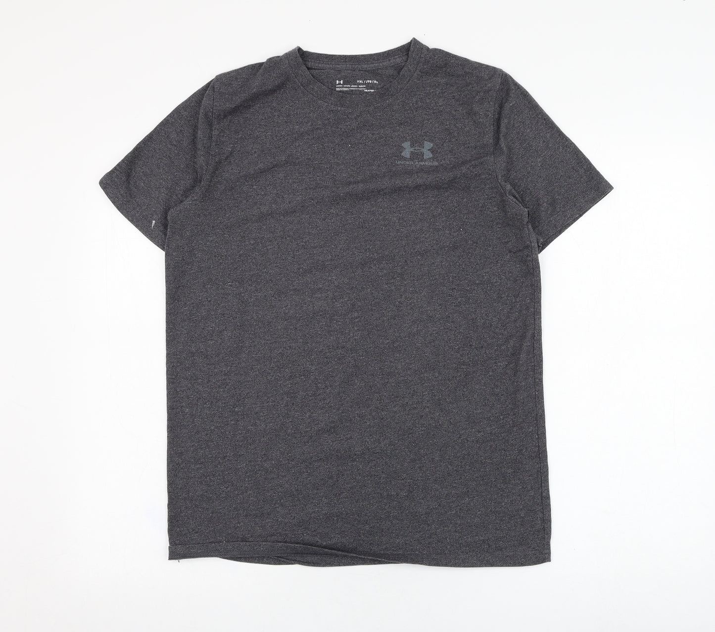 Under armour Mens Grey  Polyester Basic T-Shirt Size XL Round Neck Pullover
