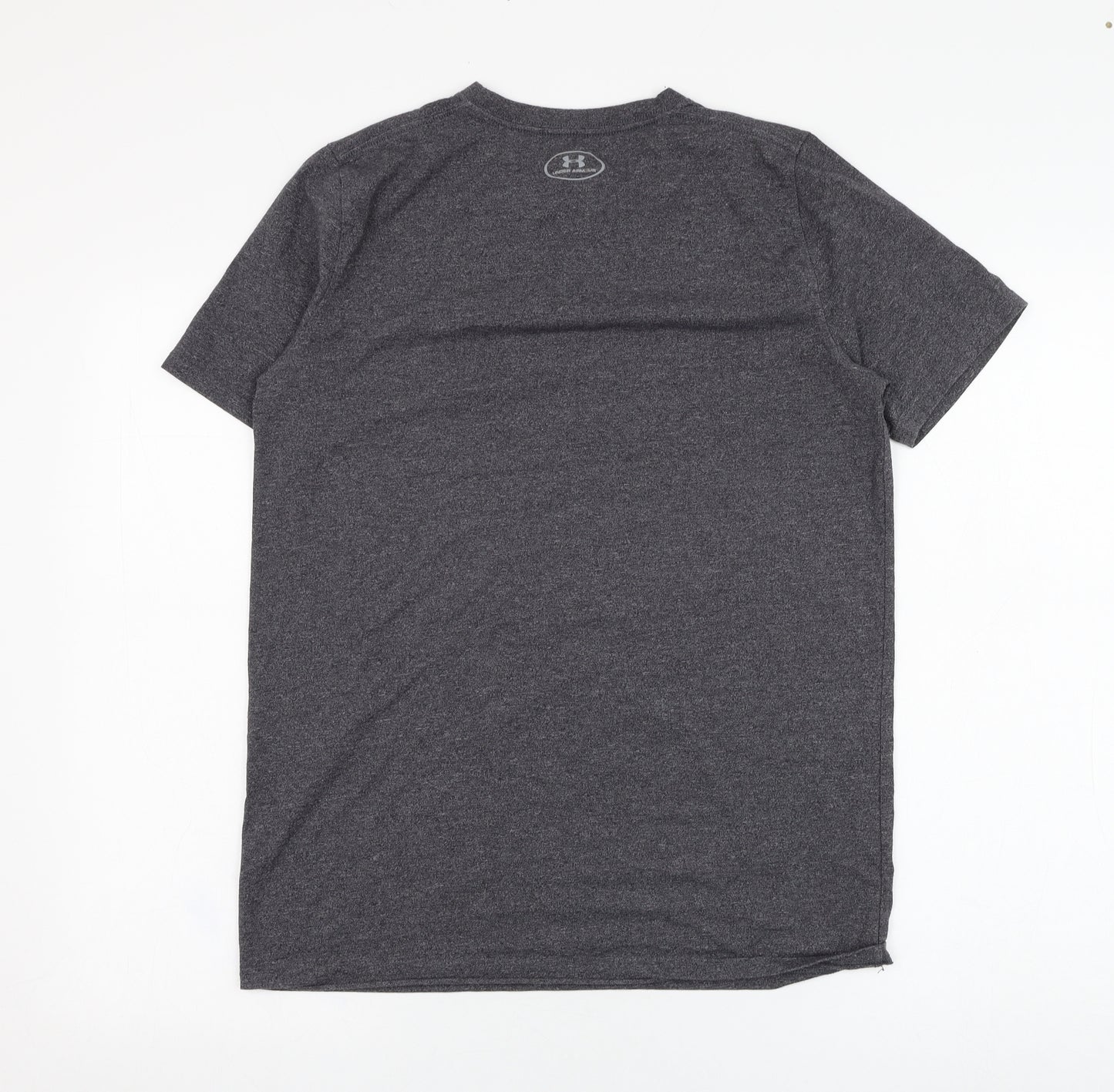 Under armour Mens Grey  Polyester Basic T-Shirt Size XL Round Neck Pullover