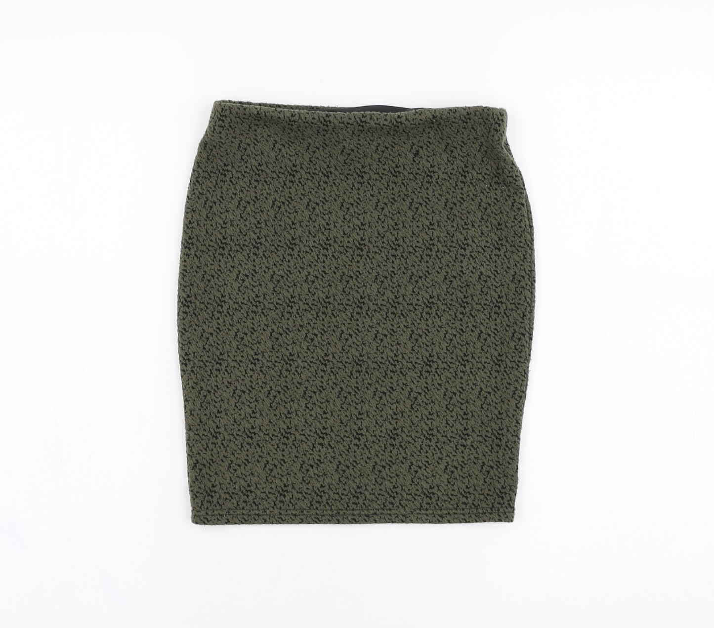 Primark Womens Green  Polyester Straight & Pencil Skirt Size 4