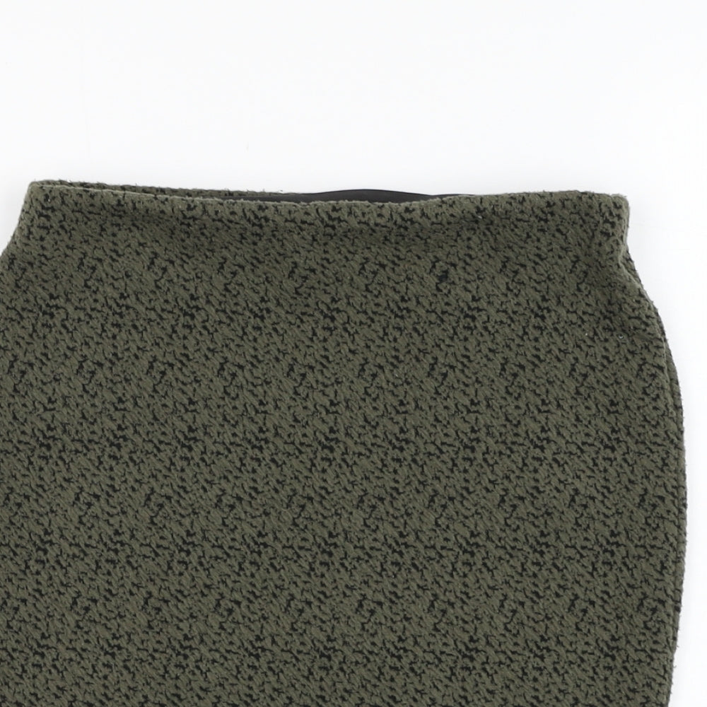 Primark Womens Green  Polyester Straight & Pencil Skirt Size 4
