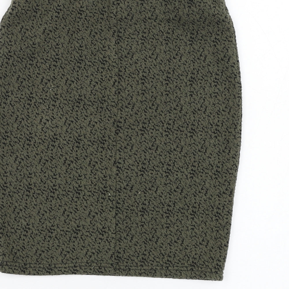 Primark Womens Green  Polyester Straight & Pencil Skirt Size 4