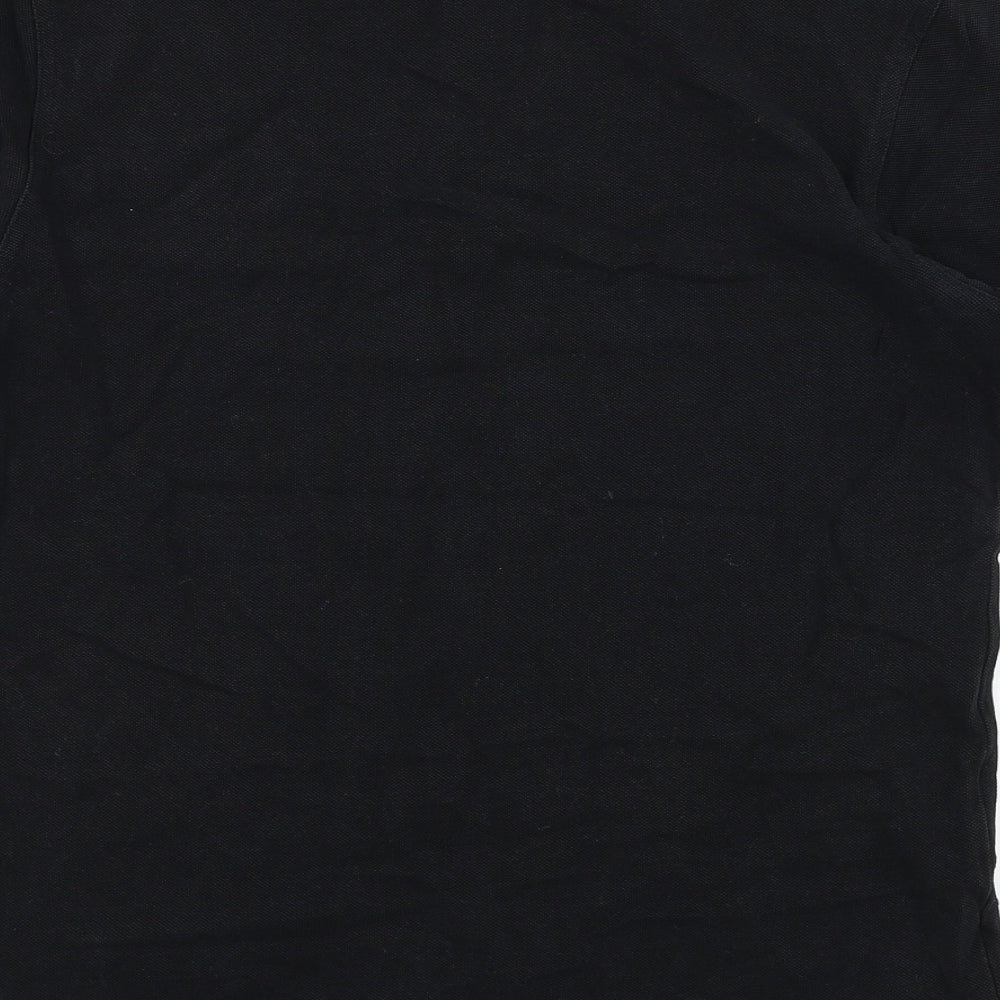 Fred Perry Mens Black  Cotton  Polo Size S Collared Pullover