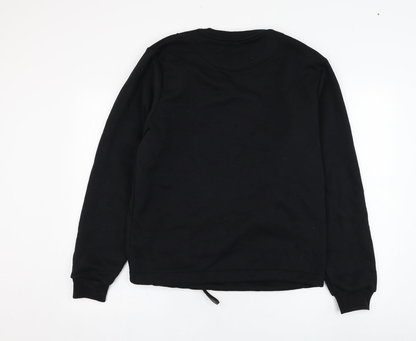 BoohooMAN Mens Black  Cotton Pullover Sweatshirt Size M