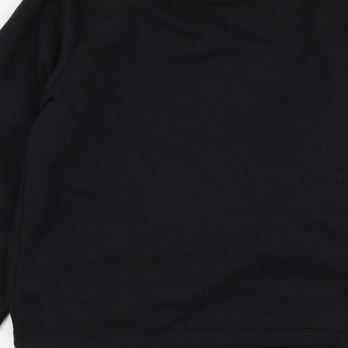 BoohooMAN Mens Black  Cotton Pullover Sweatshirt Size M